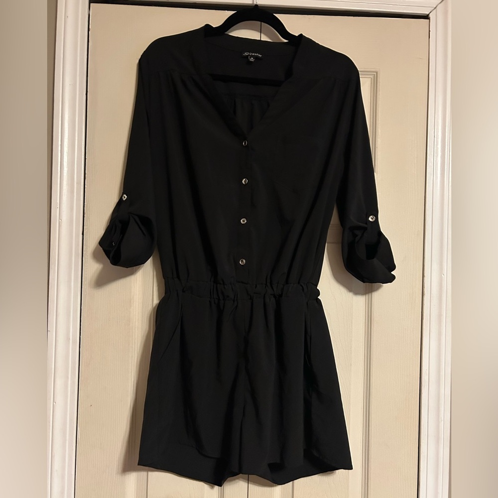 🔥Shinestar Sleek Black Romper